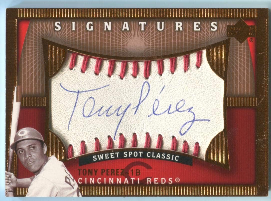 2005 Upper Deck Sweet Signatures #TP Tony Perez Autographed Card - MLB Autographed Baseball Cards