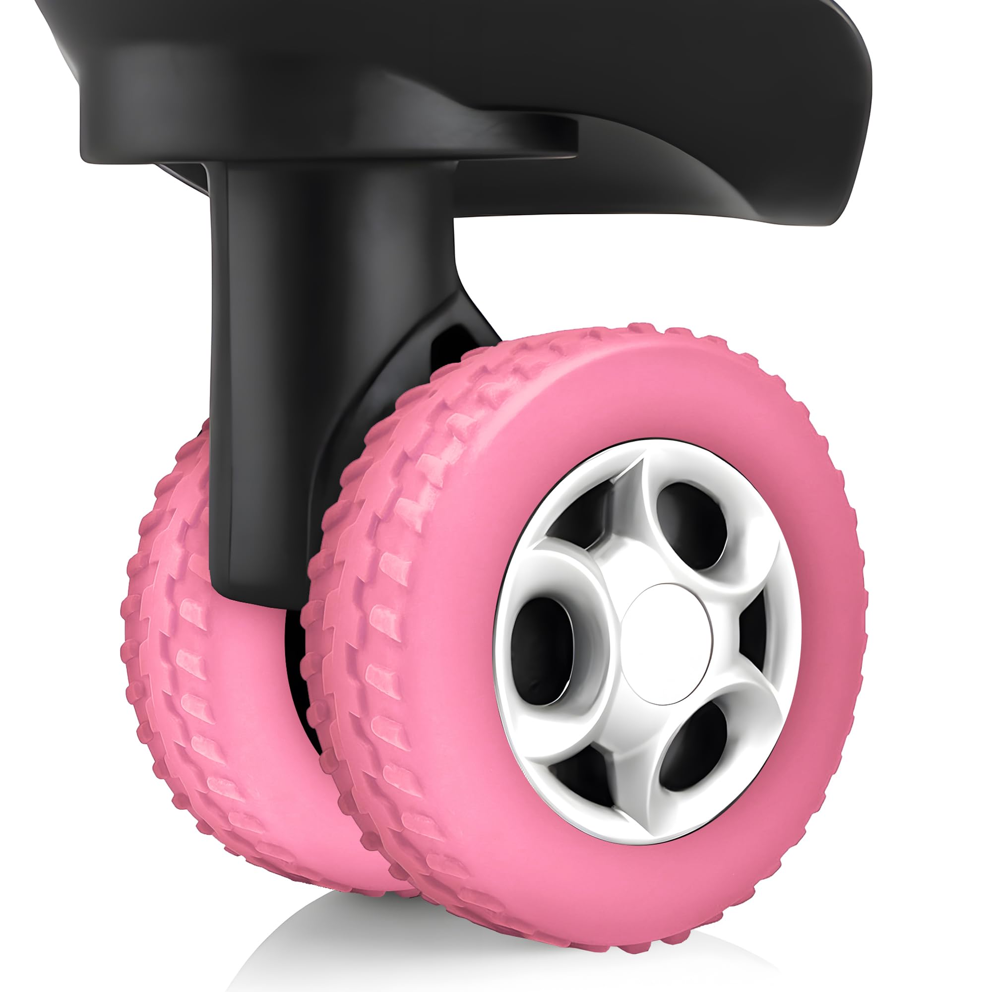 IRAINSUN (8 Pack) Silicone Luggage Wheel Covers for 8-Spinner Wheel Suitcases, Mute & Shock Absorption Protector, Wear-Resistant & Noise-Reducing,