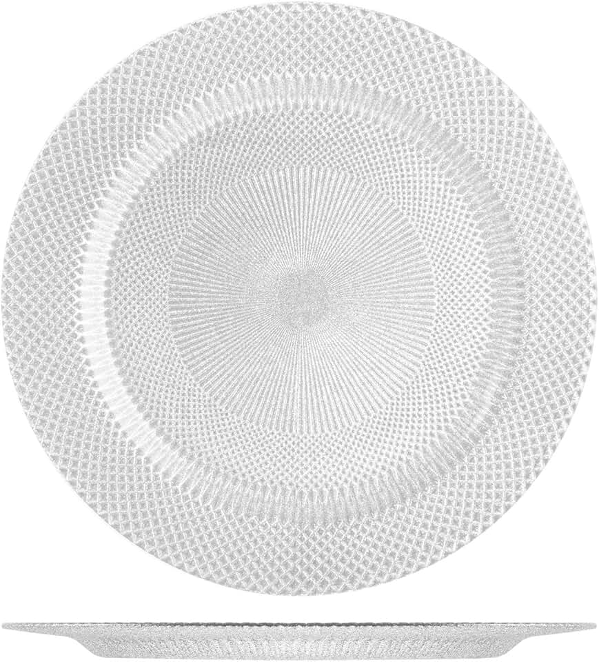 Set 6 Sottopiatti In Vetro Circle H&H - Diametro 32cm Per Tavola Elegante E Quotidiana - Foto 9