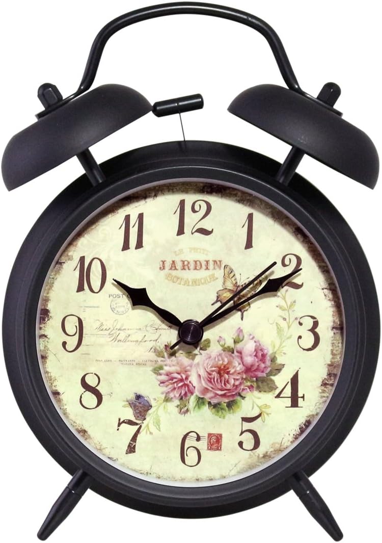 TANGDIAABBCC 4 Bedside Alarm Clock with Backlight - Black and Yellow