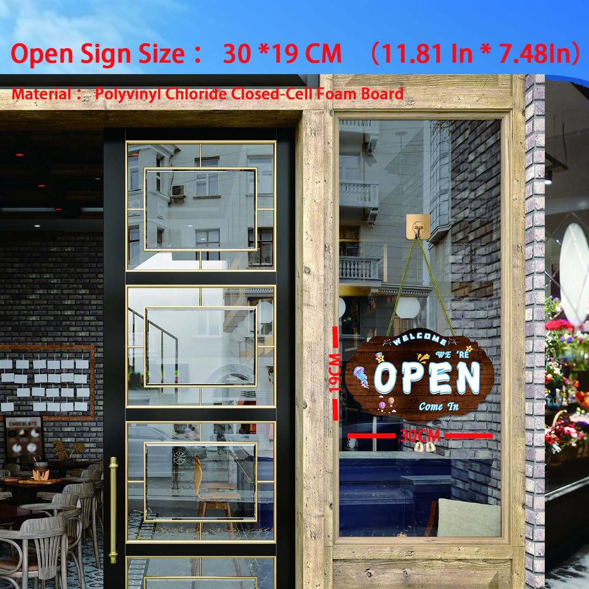 Bacheca e cartelli per messaggi (marrone, S-aperto-chiuso)