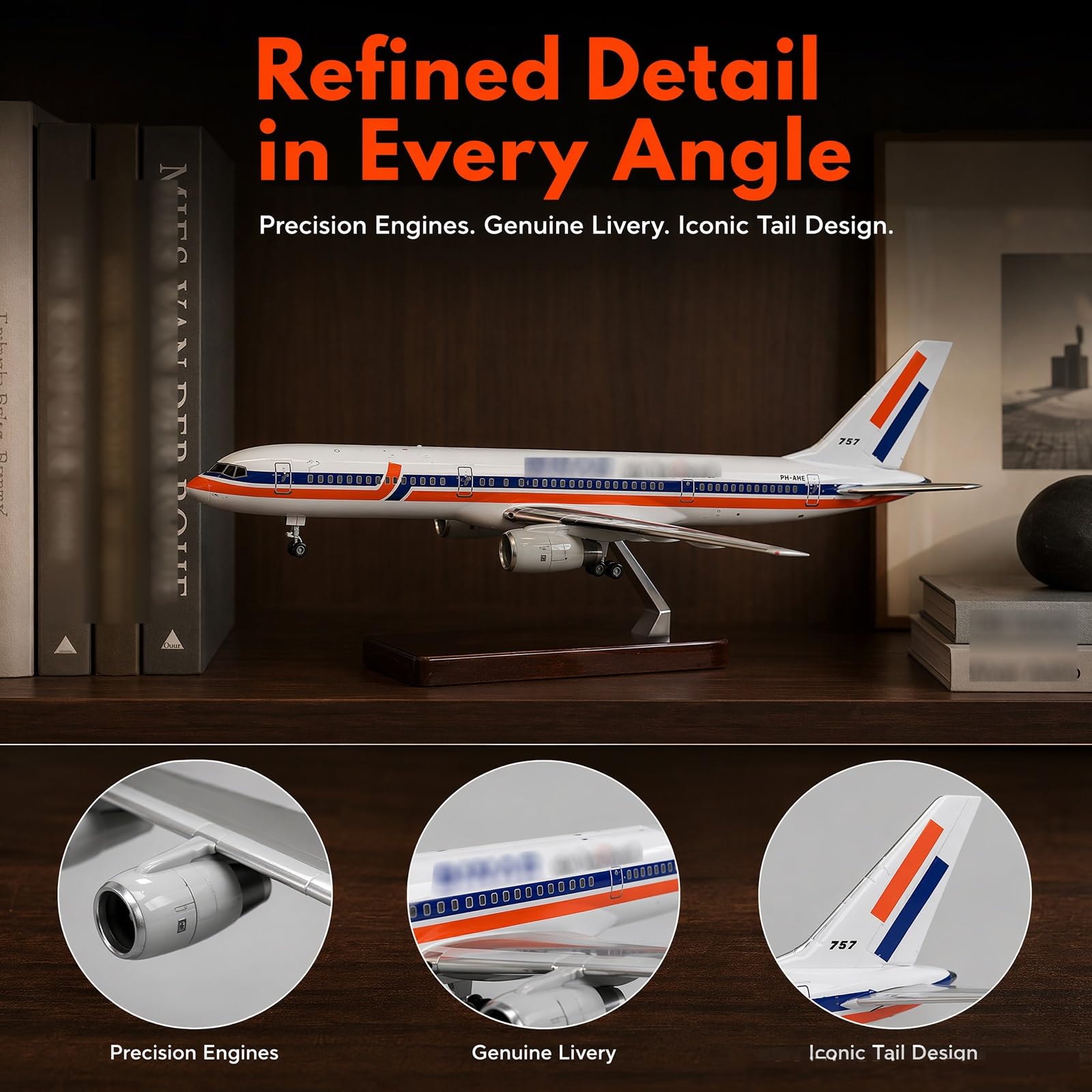 1:400 Scale K-L-M Dutch B757-200 passenger Die-Cast Alloy Aircraft Model for Adults NG53096 - Highly Detailed Display Replica Perfect on Desk Shelf Aviation Enthusiast Souvenir Gift