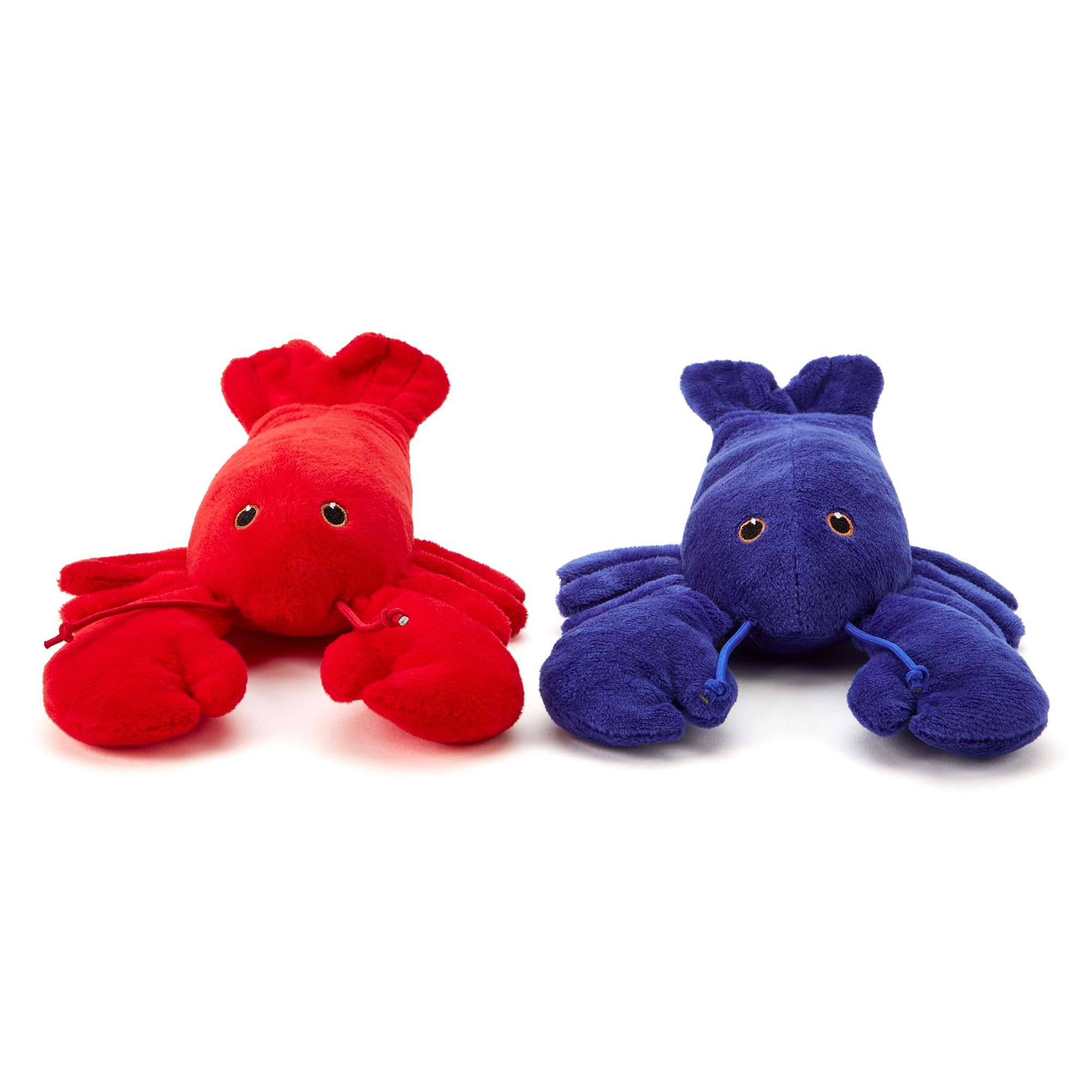 Zappi Co Children's Soft Cuddly Plush Toys Set Animal - Perfect Soft Snuggly Playtime Companions for Children (23cm / 9") Lobster Red + Lobster Blue
