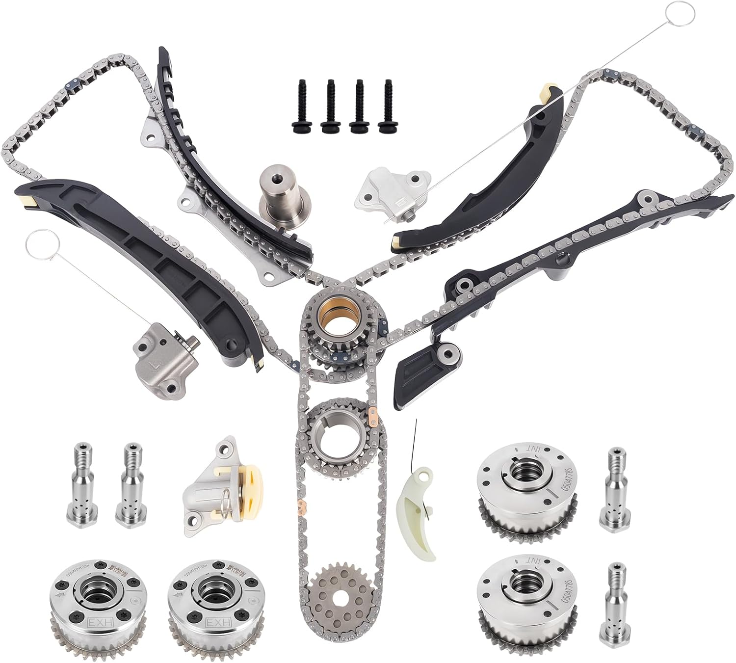 3.6L Timing Chain Kit with VVT Camshaft Sprocket Compatible with 2016-2024 Dodge Durango, for Jeep Wrangler RAM 1500 ProMaster 2500, for 2017-2024 Chrysler Pacifica Pentastar Engine Replacement Parts