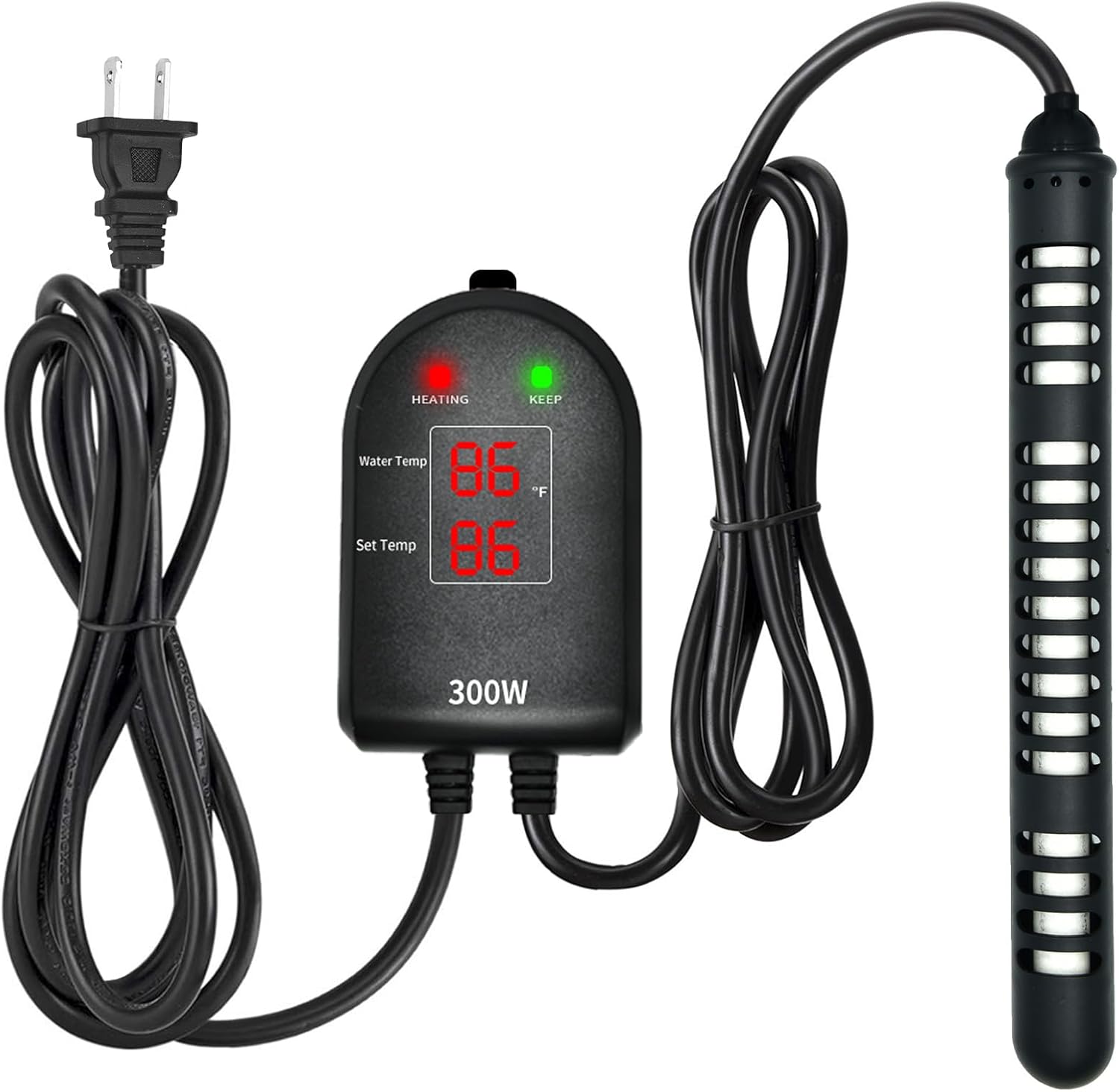 Woliver Aquarium Heater Adjustable Turtle Betta Fish Tank Heater 100W/300W/500W with