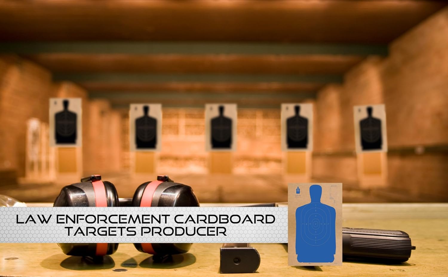 CHL Targets- Cardboard Shooting Target- 50 Yard Police Silhouette Shooting Target - Paper Target Shooting for the Range - Targets for Shooting Range. Made in the USA