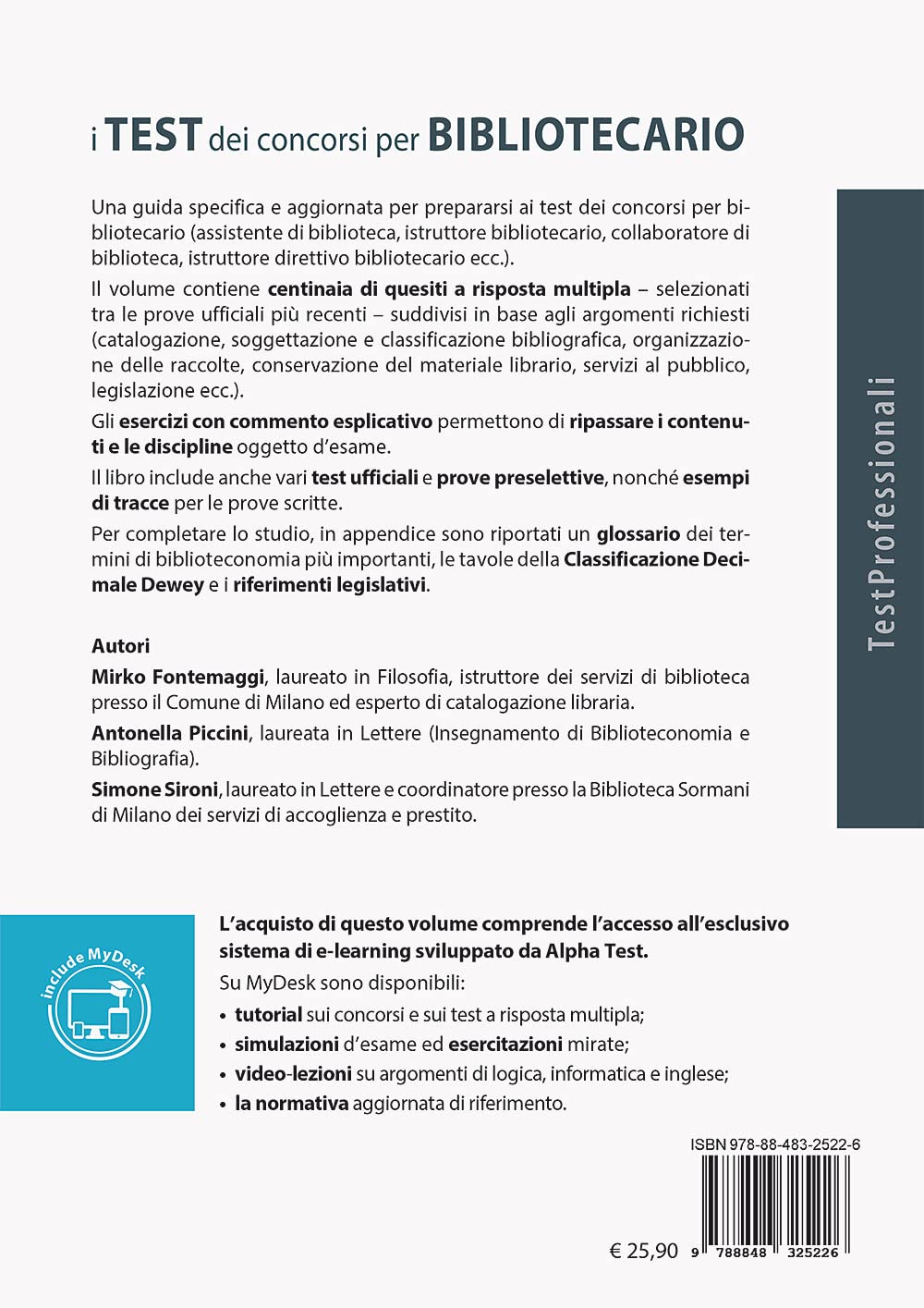I test dei concorsi per bibliotecario. 700 quesiti risolti e commentati per collaboratore, istruttore e istruttore direttivo di biblioteca. Con Contenuto digitale per download e accesso online