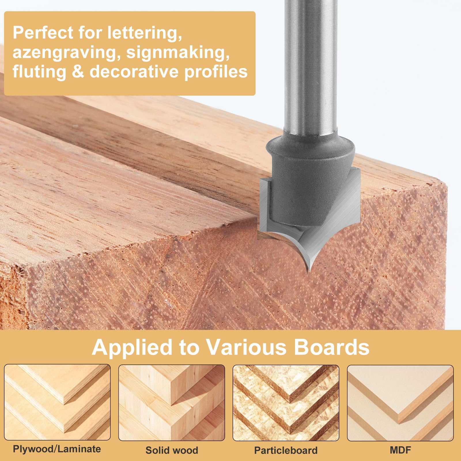 1/4" Roundover Router Bit - Precision Edge Detail -3