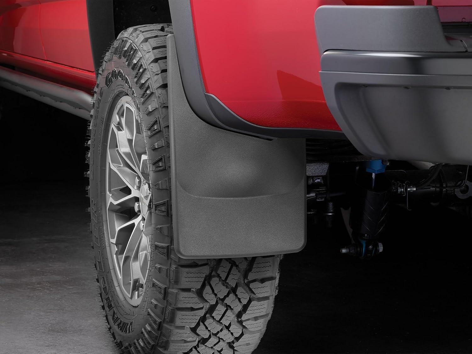 WeatherTech Custom No Drill Splash Guard MudFlaps for Chevrolet Colorado, Rear Pair (120085), Black