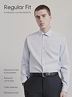 Vista 5 de Camisa de vestir para hombre de Calvin Klein, ajustada, sarga sin necesidad de planchado.