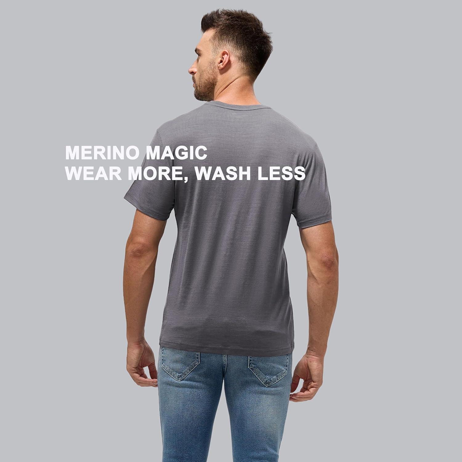 Men's Merino Wool T-Shirt | Thermoregulating & Odor-Free Base Layer | Beach, Hiking, Travel Essentials - Image 2