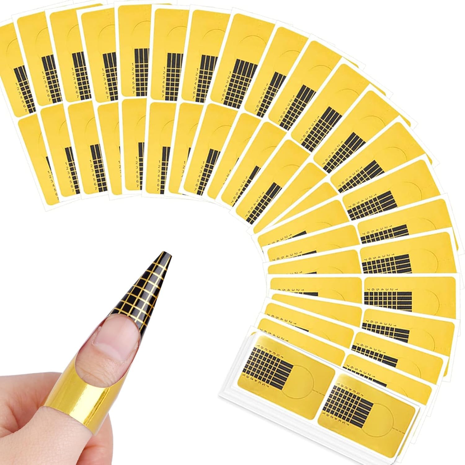120 Pezzi Cartine per Ricostruzione Unghie, Cartine Nail Form,Cartine Gel Unghie,Cartine per Ricostruzione Unghie per Estensione