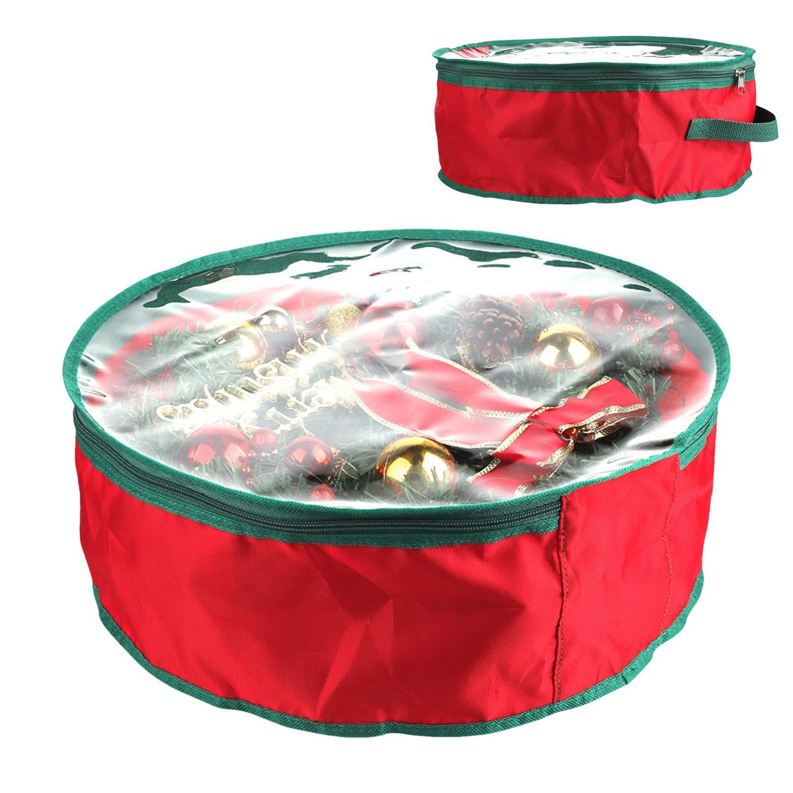 Wreath Storage,Garland Storage Containers - 30 Inch Christmas Wreath Storage Bag, Wreath Storage Organizer Bag for Holiday Wreaths