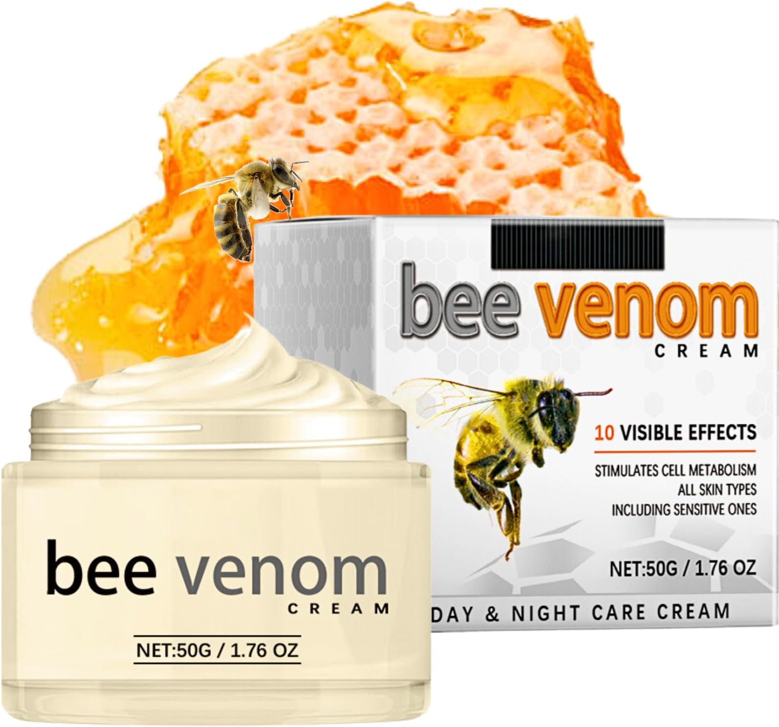 Bee Venom Anti Wrinkle Face Cream, Bee Venom Cream, Day And Night Moisturiser Women, Instant Wrinkle Remover, Instant Face Lift For All Skin Types, Skin Tightening Cream For Face Fine Line