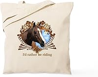 Vista 39 de CafePress Barn Stuff - Bolsa de compras de lona beige natural reutilizable para caballos