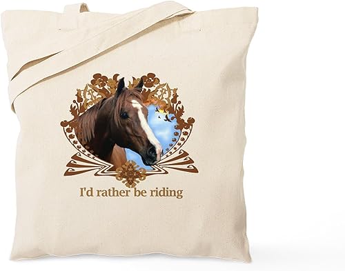 Miniatura 39 de CafePress Barn Stuff - Bolsa de compras de lona beige natural reutilizable para caballos