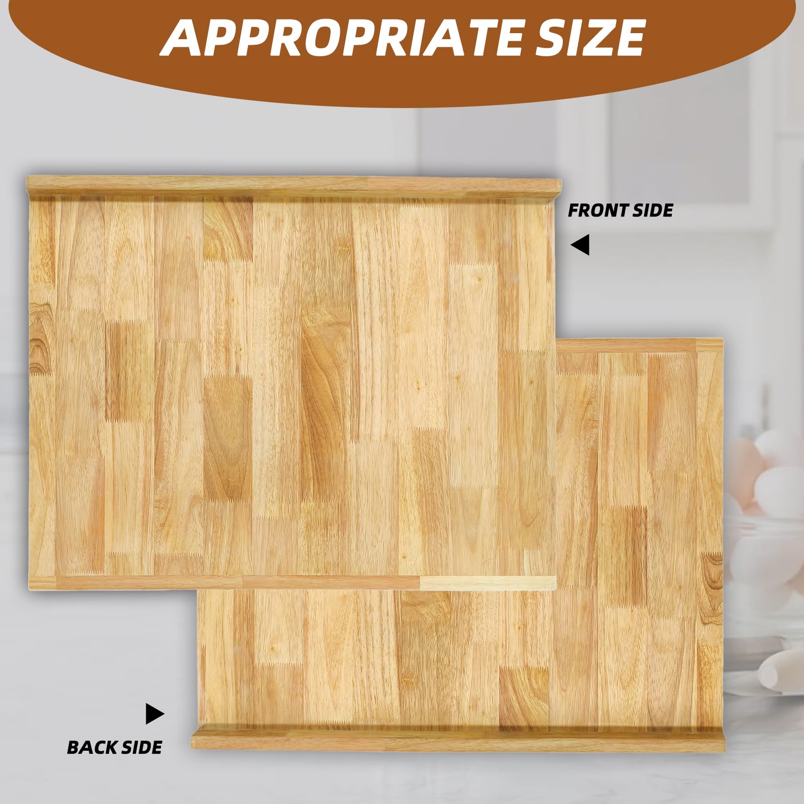 Drewniana deska do pieczenia – deska do ciasta, deska do makaronu, 70 x 50 cm, przybory kuchenne z drewna – drewniana deska do rozwałkowania ciasta