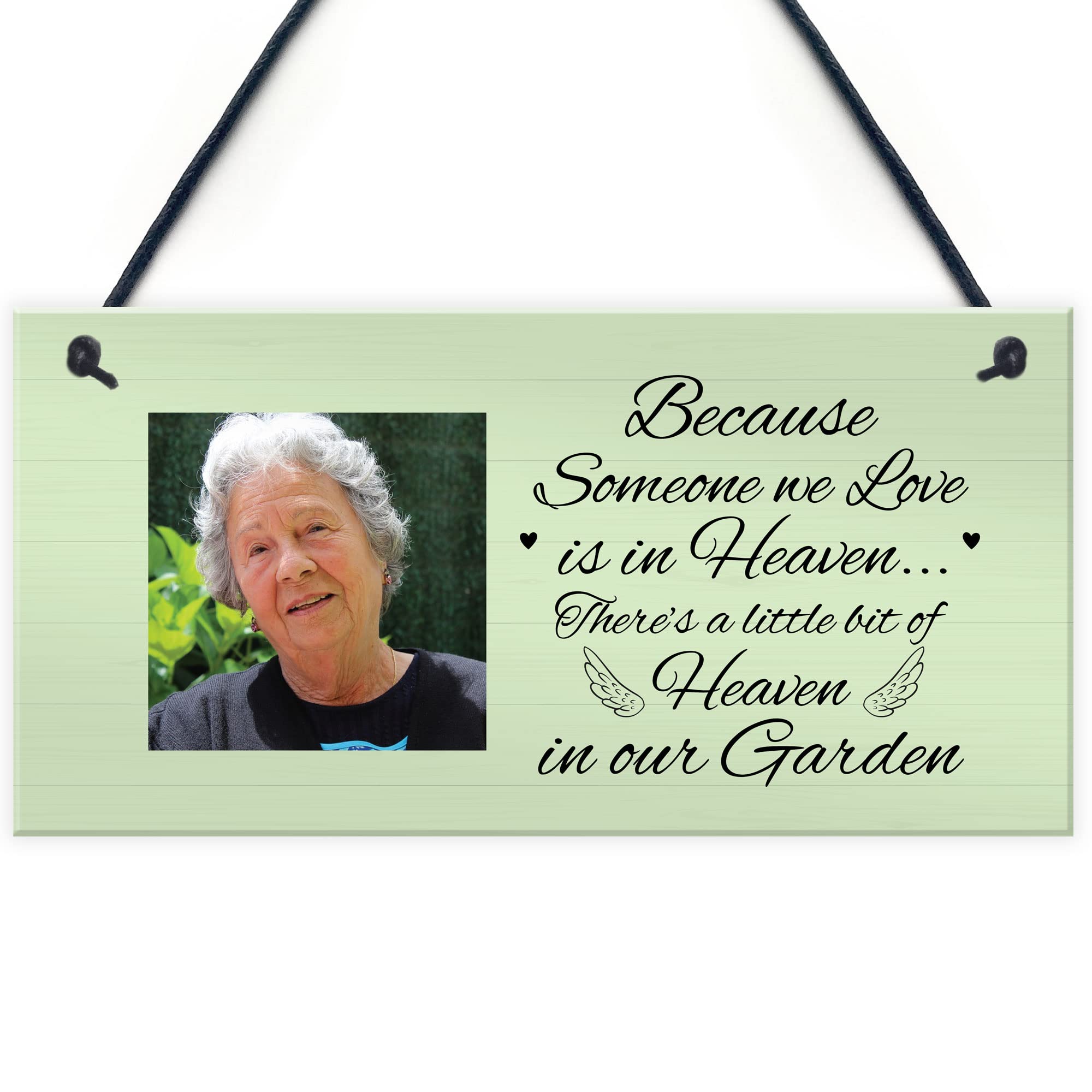 In Memory Of Nan Mum Dad Garden Memorial Sign Personalised Hanging Plaque Memorial Gift Keepsake