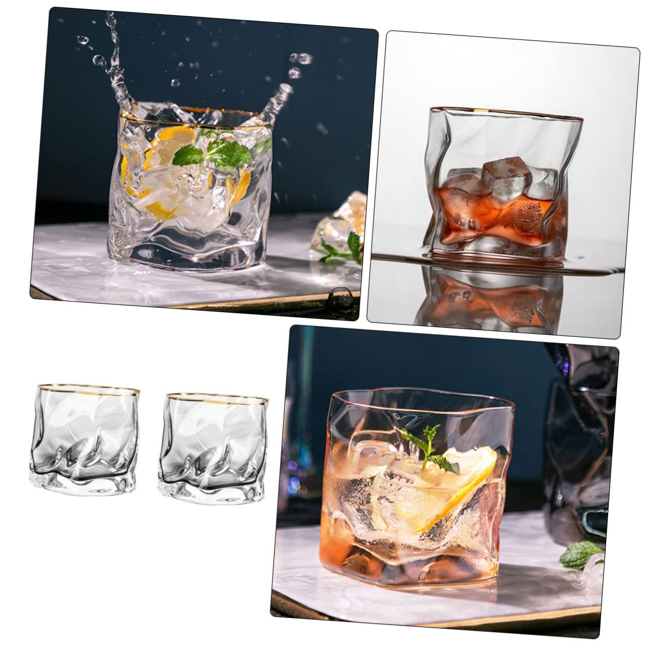 PRETYZOOM 4 Piezas jarro de Cerveza Taza de café de Viaje Claro Taza para Beber Tazas de Agua Vasos Cafe Vaso de Cerveza Vaso de Whisky de Bar Copa de Cristal de Barra Vidrio Reutilizable