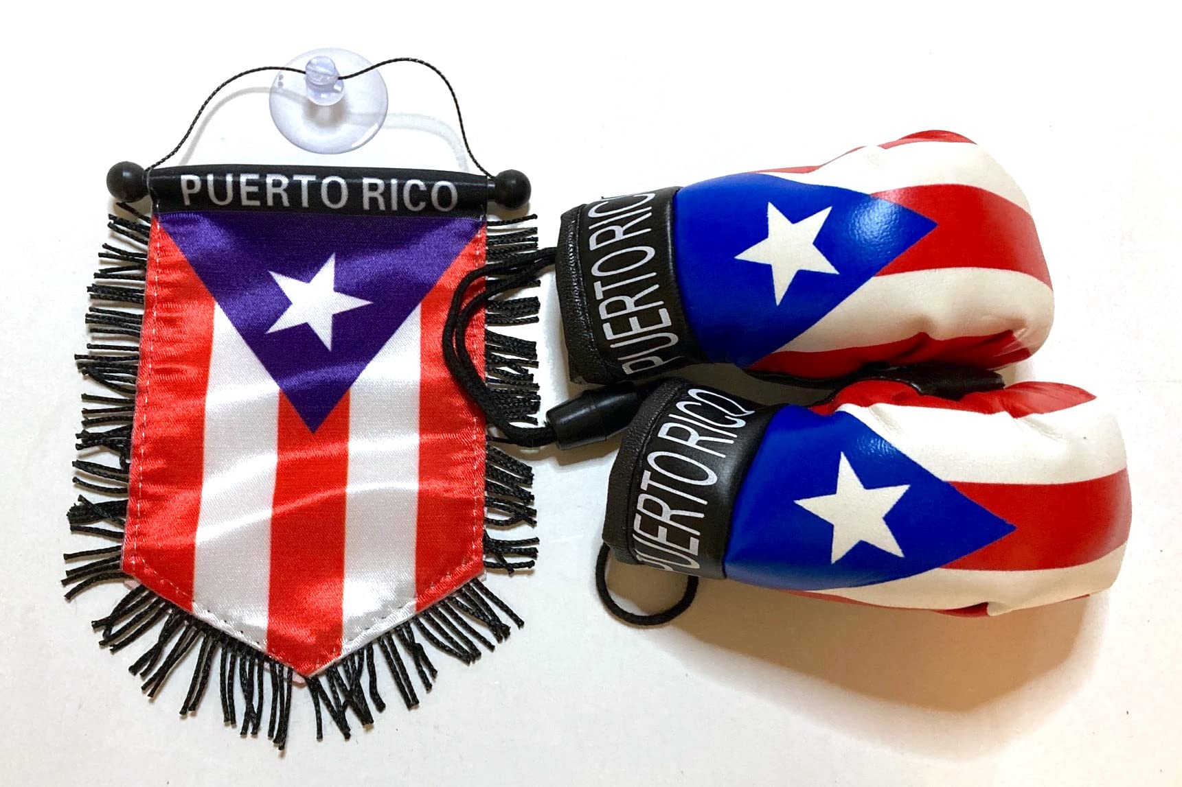 Puerto Rico Boxing Gloves flags for cars accessories sticker decals Puerto Rican PR homes auto small mini Banner — view 4