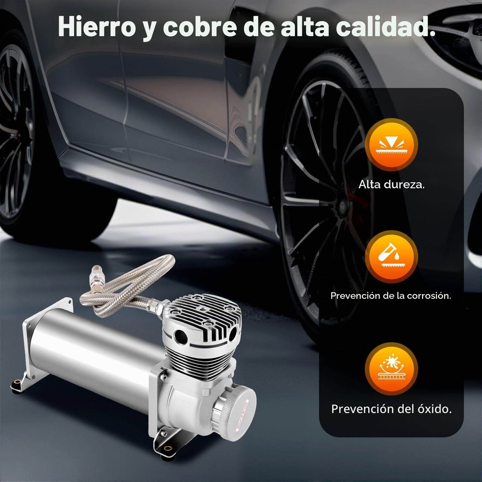 Compresor de suspensión neumática portátil de alto voltaje compresor de aire compresor de aire 200PSI 12V para bocina de coche sistemas de suspensión neumática