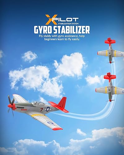 Miniatura 4 de VOLANTEXRC Avión RC, control remoto de 4 canales, avión de combate RTF con giroscopio de 6 ejes, 3 modos y acrobacias aéreas fáciles de volar, avión