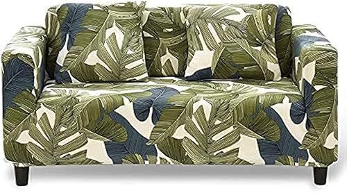 MIDODO Funda de sofá estampada, Funda elástica para sofá, funda de sofá biplaza con patrones para sillón con cojines de 2 plazas, Juego de sofá