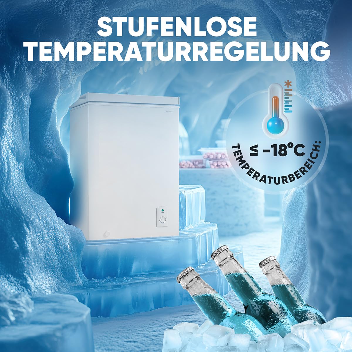 Bomann GT7355 100L Gefriertruhe weiß 4 Sterne -18°C 4,5 kg/24h