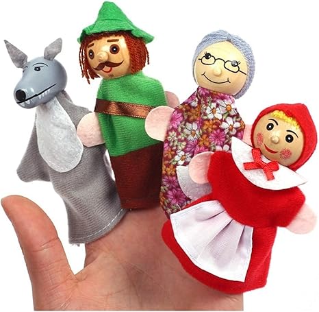 Amazon Co Jp フィンガー人形漫画劇場のロールプレイ子供の贈り物のための教育玩具 色 Red Riding Hood おもちゃ