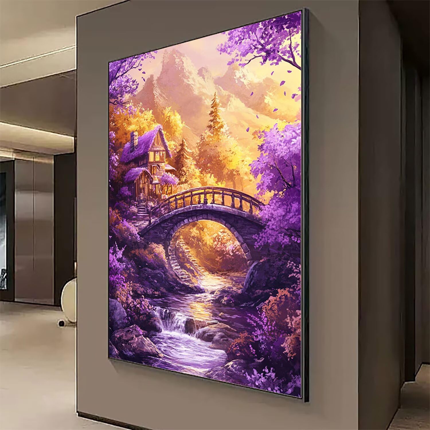Zestaw do malowania diamentowego lasu, DIY drzewo diamentowe malowanie duże 110 x 80 cm, 5D diamenty kryształowy haft krzyżykowy zestaw artystyczny, DIY obrazy diamentowe malowanie dekoracja domu W