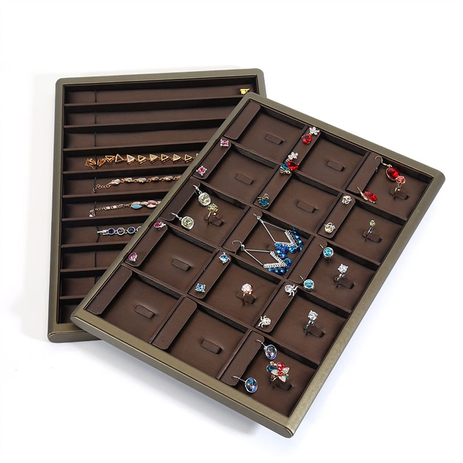Schmuckaufbewahrung Ohrring-Display-Tabletts, stapelbarer Schmuck | Schmuckaufbewahrungstabletts