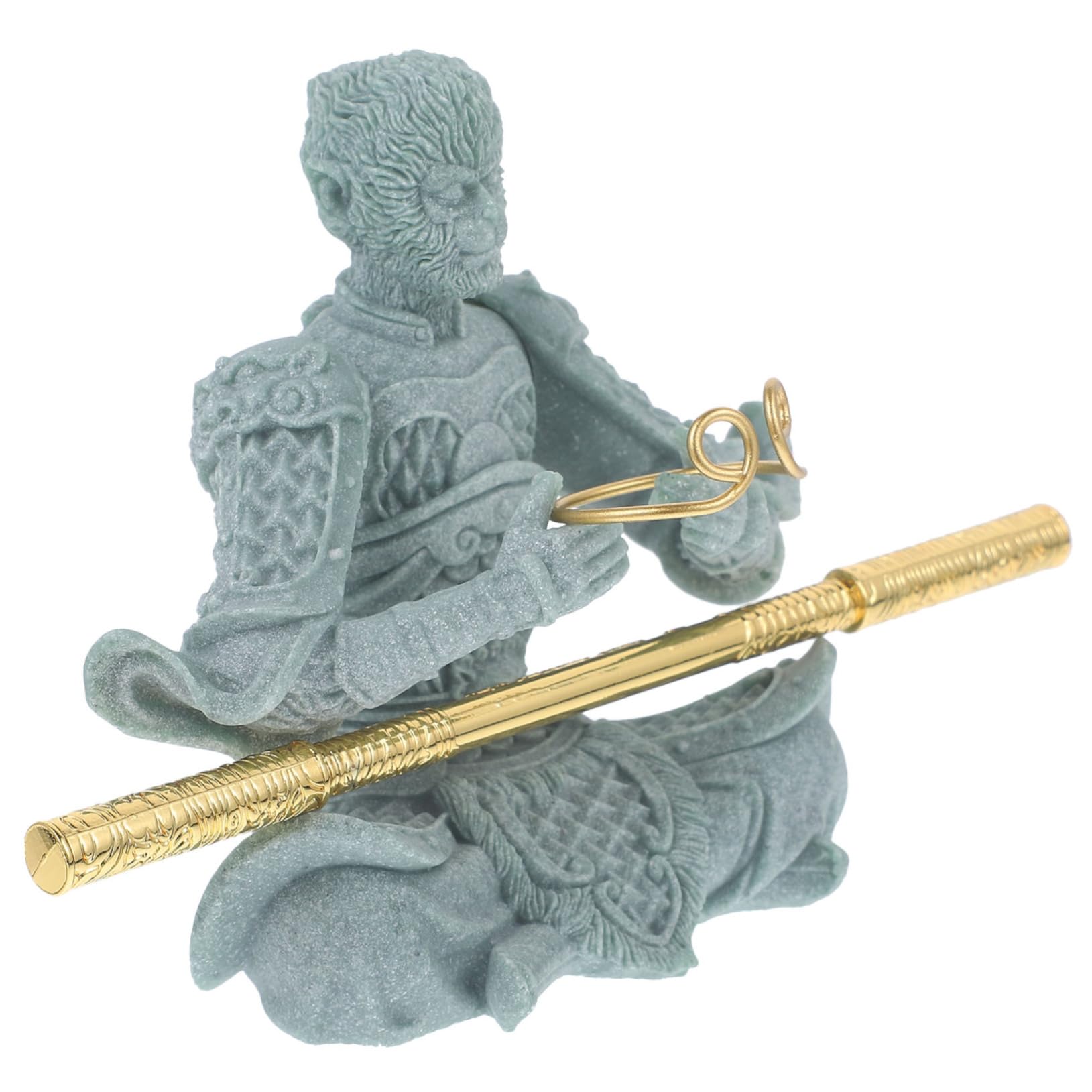 PRETYZOOM 3 Piezas De Estatuas De Mascota De Té Wukong Lindas Figuras De Animales Accesorios De Esqueleto Animales De Imitación Pata Paisaje Mono Figura Decorativa Arenisca