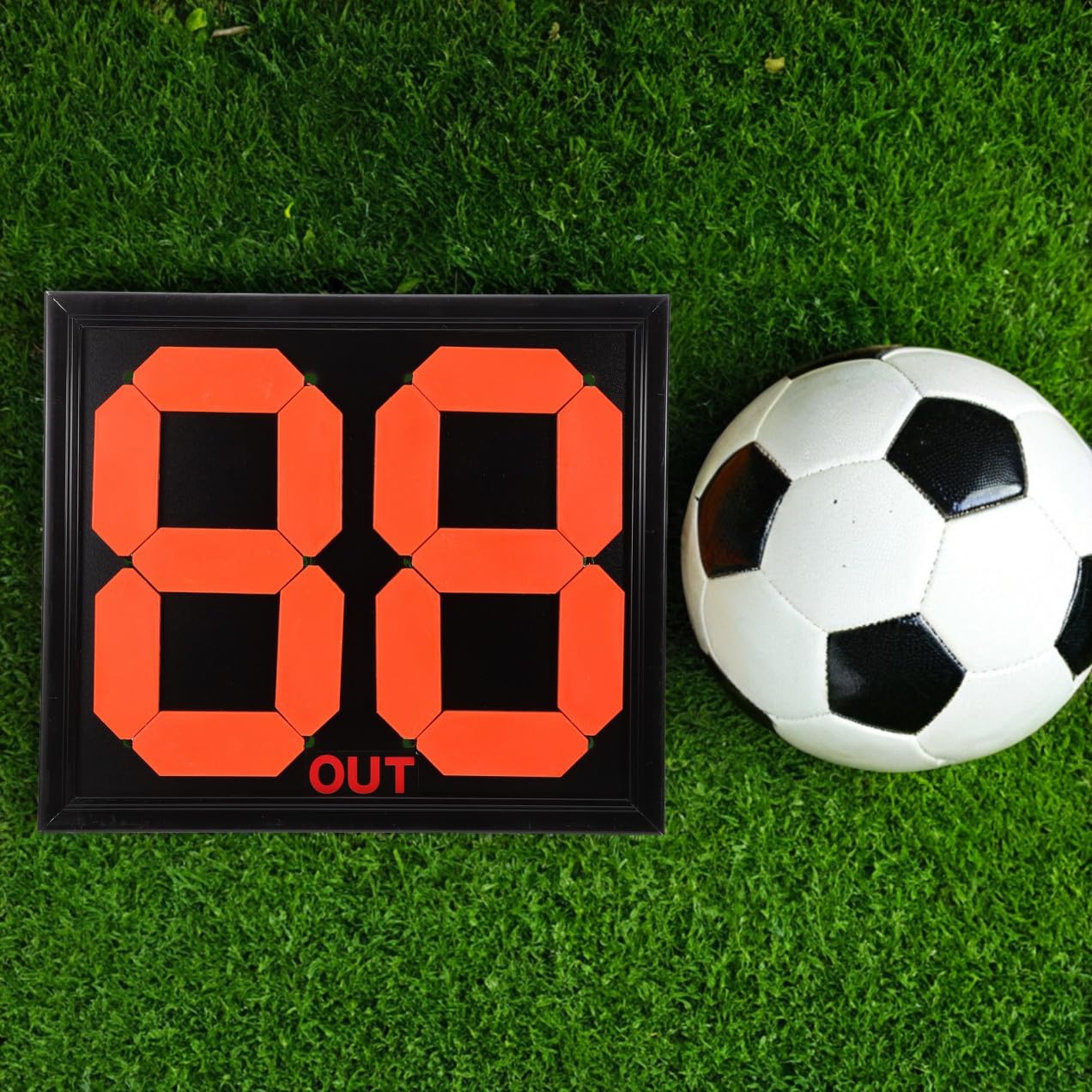 POPETPOP Scheda Manuale per Sostituzione Giocatori Calcio Balilla, Indicatore Punteggio Arbitro, Accessorio Fluorescente Compatto in PP per Arbitri Sport di Squadra