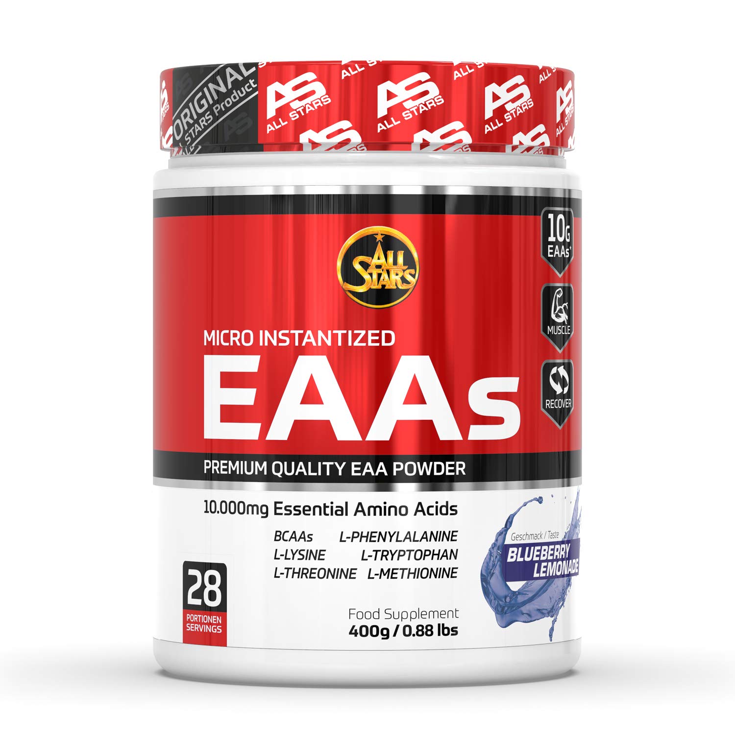 All Stars EAAs Powder, Blueberry Lemonade, 1er Pack (1 x 400 g)