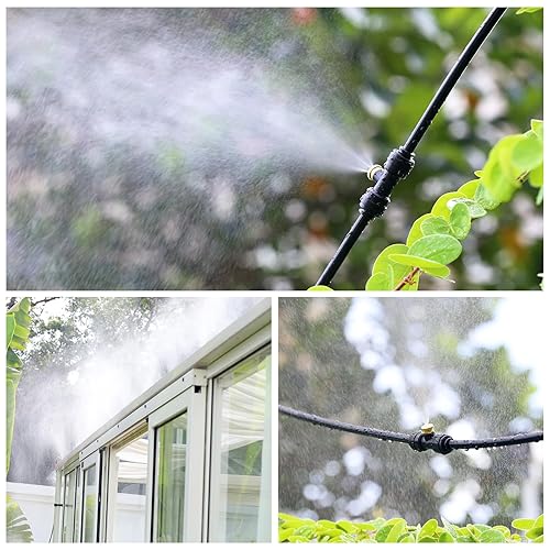 Miniatura 2 de Misters para patio exterior  Sistema de nebulización LOHASV9 de 29.5 pies (29.5 ft) línea de manguera de nebulización y 9 boquillas de niebla de