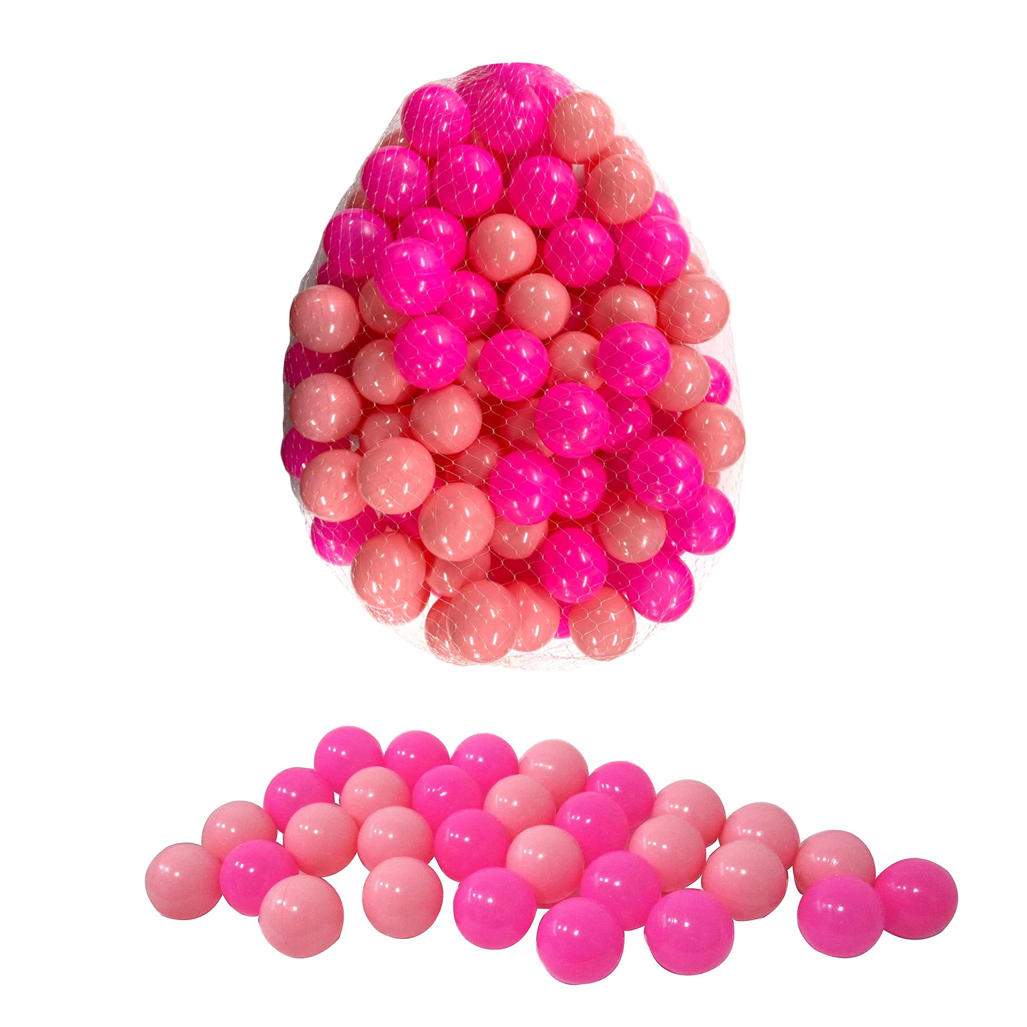 RMTL Playballs, 6cm Balls Attractive Colour Packs Perfect for Ball Pit Crush Proof No Sharp Edges, Smooth Surface, Toxic Free For Indoor Outdoor Play | Balls For Ball Pit (500 Pcs, Pink & Baby Pink)