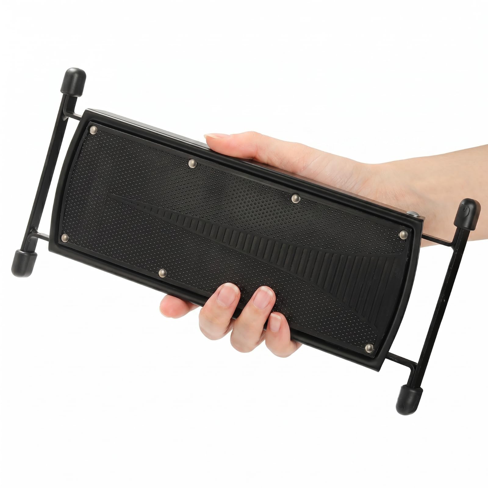 Elsjoy 3 Pack Gitarre Fußbank, 7 Positionen klappbare Gitarre Fußstütze mit einstellbarer Höhe, Metall, Gitarre Fußpedal Stand für Gitarrist