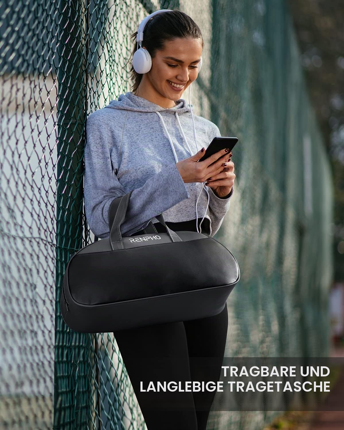 RENPHO Nackenmassagegerät mit Wärme, Massagegerät Nacken Schulter mit Tragetasche, Shiatsu Tiefengewebe-3D-Knetmassagegerät, Entspannung für Nacken, Rücken, Schulter, Beine, Füße