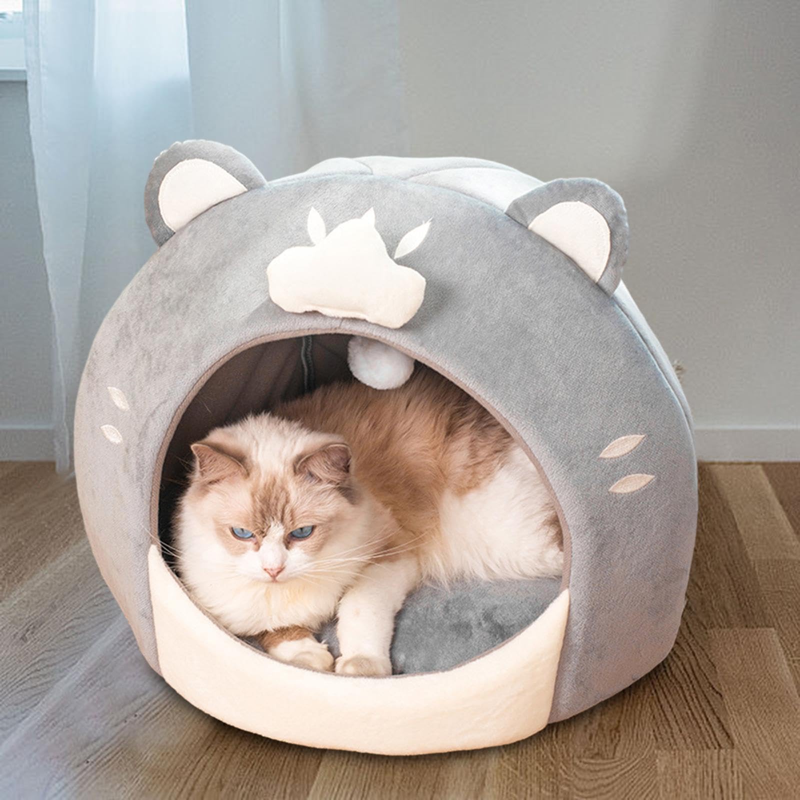 Letto in grotta for gatti Tenda for cuccia for gatti Capanna for gatti con palla in peluche Letti for gatti lavabili leggeri e facili da pulire for gatti da interni / 259