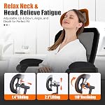 Ergonomic Office Chair with Footrest, High Back Swivel Mesh Desk Chair, Big and Tall Rolling Computer Chair with Headrest, Lumbar Support, 3-Level Tilt Backrest for Home, Bedroom, Work (Black)