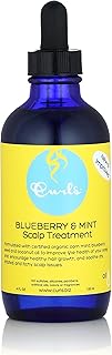 Curls Blueberry Bliss Blueberry & Mint Tea Scalp Treatment - Combat Dandruff, Relieve Itching, Prevent Dryness - Encourage Hair Growth and Scalp Health - For Wavy, Curly, and Coily Hair Types - 4 Fl Oz