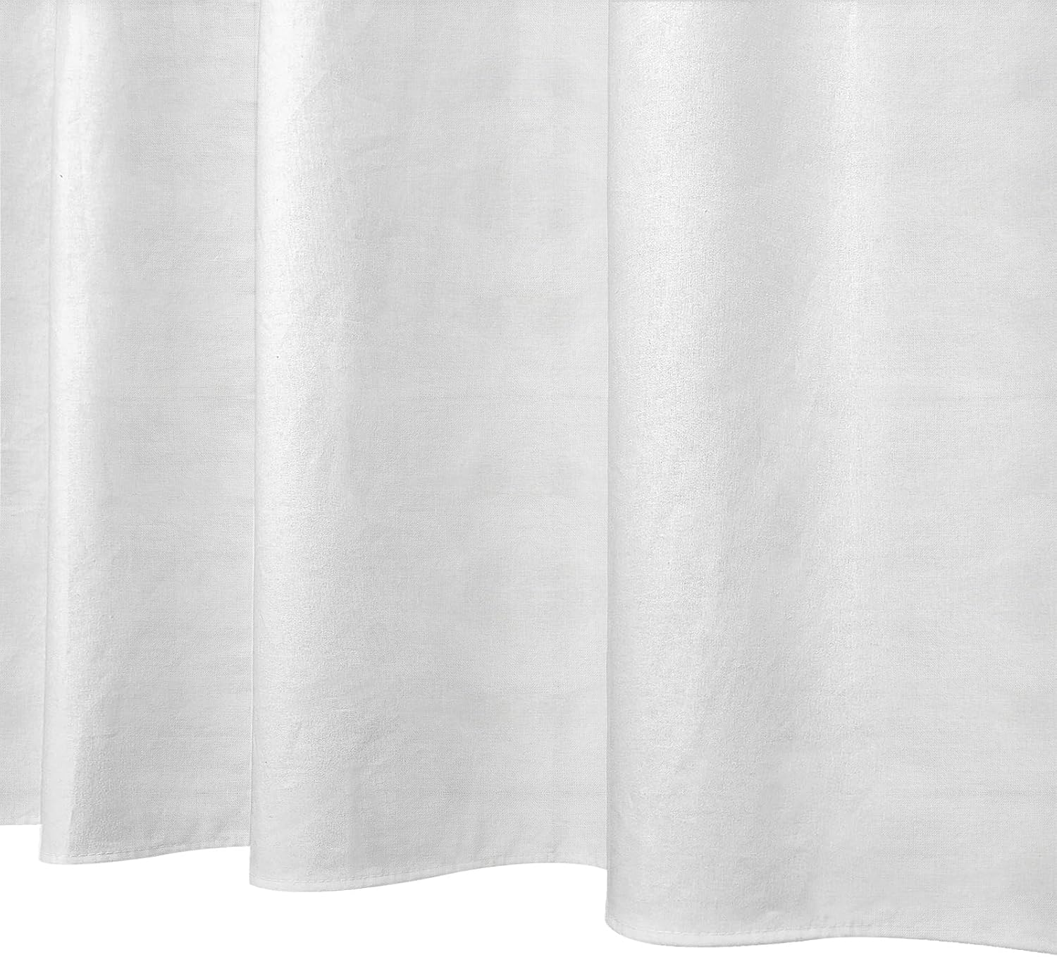 YISURE 100% Cotton Shower Curtains White, Luxury Fabric Curtain for Bathroom or Hotel, 72x72