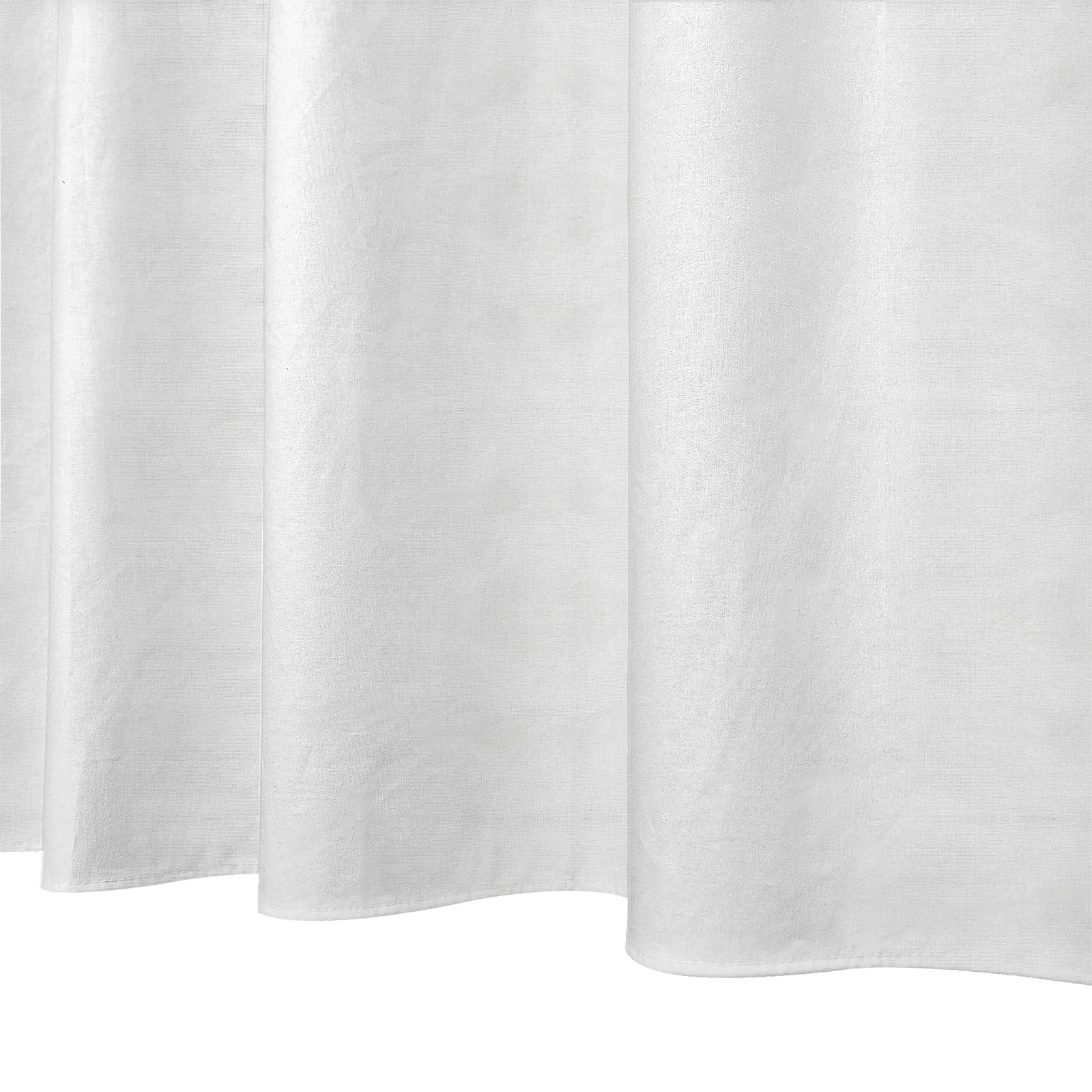 YISURE Rideau de douche extra long en coton, 213 cm, blanc texturé, très résistant, imperméable pour salle de bain, hôtel, luxe, lavable, 183 x 213 cm