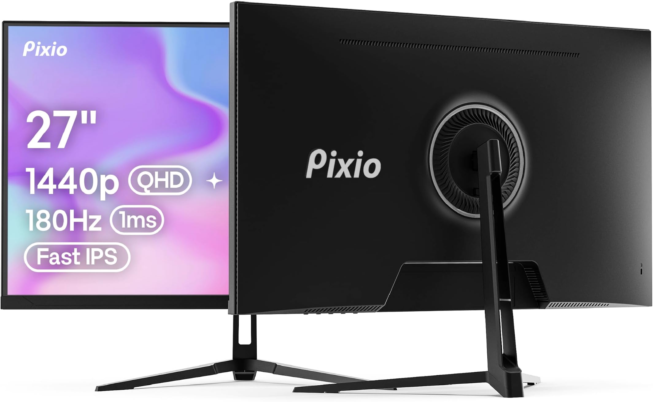 PX278 Wave 27 inch 180Hz Refresh Rate Quad HD 1440p Resolution Fast IPS Panel 1ms GTG Response Time Built-in Speakers Gaming Monitor with AMD FreeSync