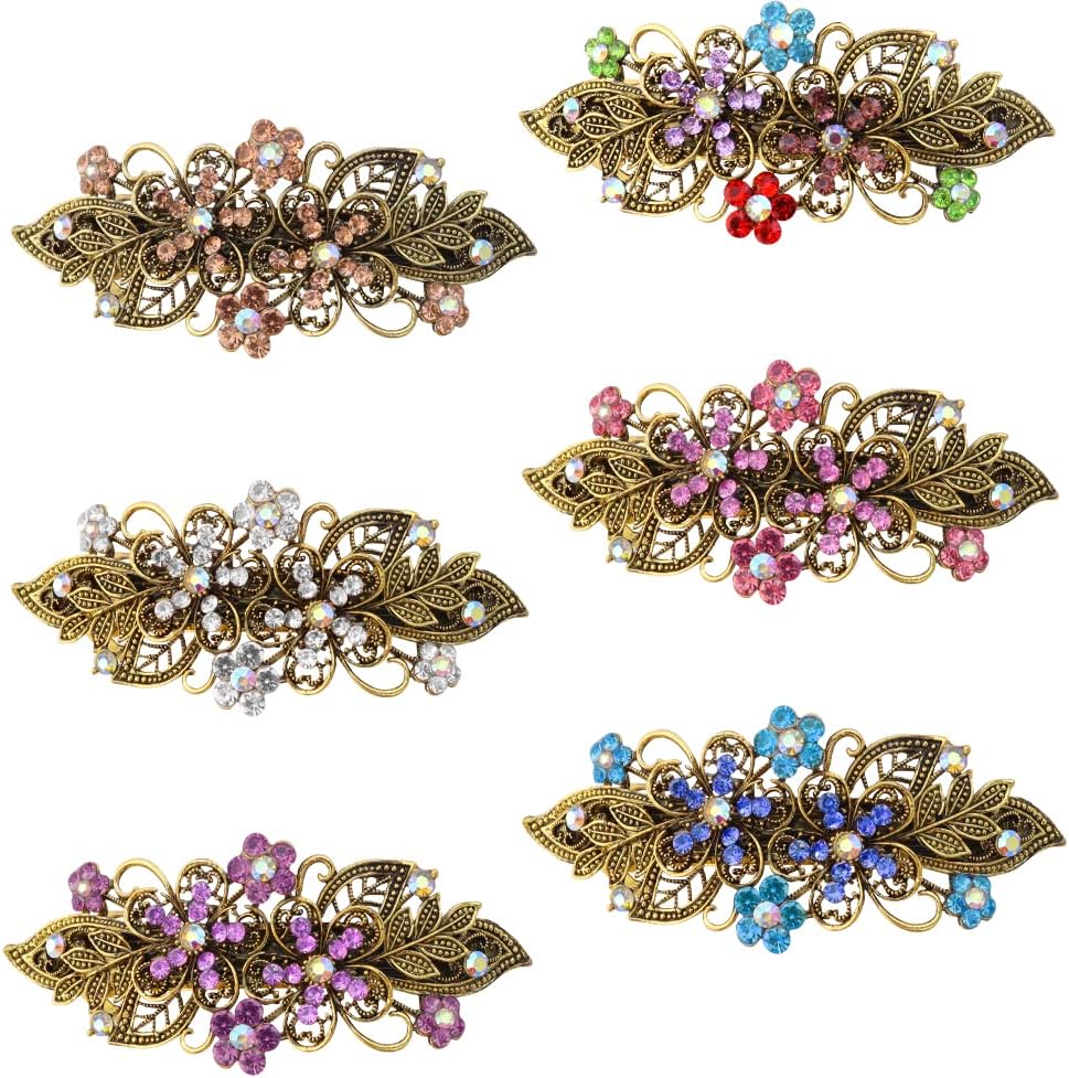 Crystal Hair Barrettes for Women French Hair Clips French Hair Barrette French