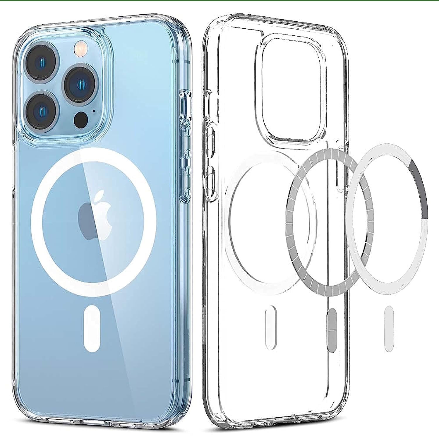 Zubitech iPhone 11 Pro Clear Magnetic Cover | MagSafe Compatible | Hybrid Protective Crystal Clear Hard Back Case | Shockproof Silicone Frame | Slim Transparent Case for Apple iPhone 11 Pro