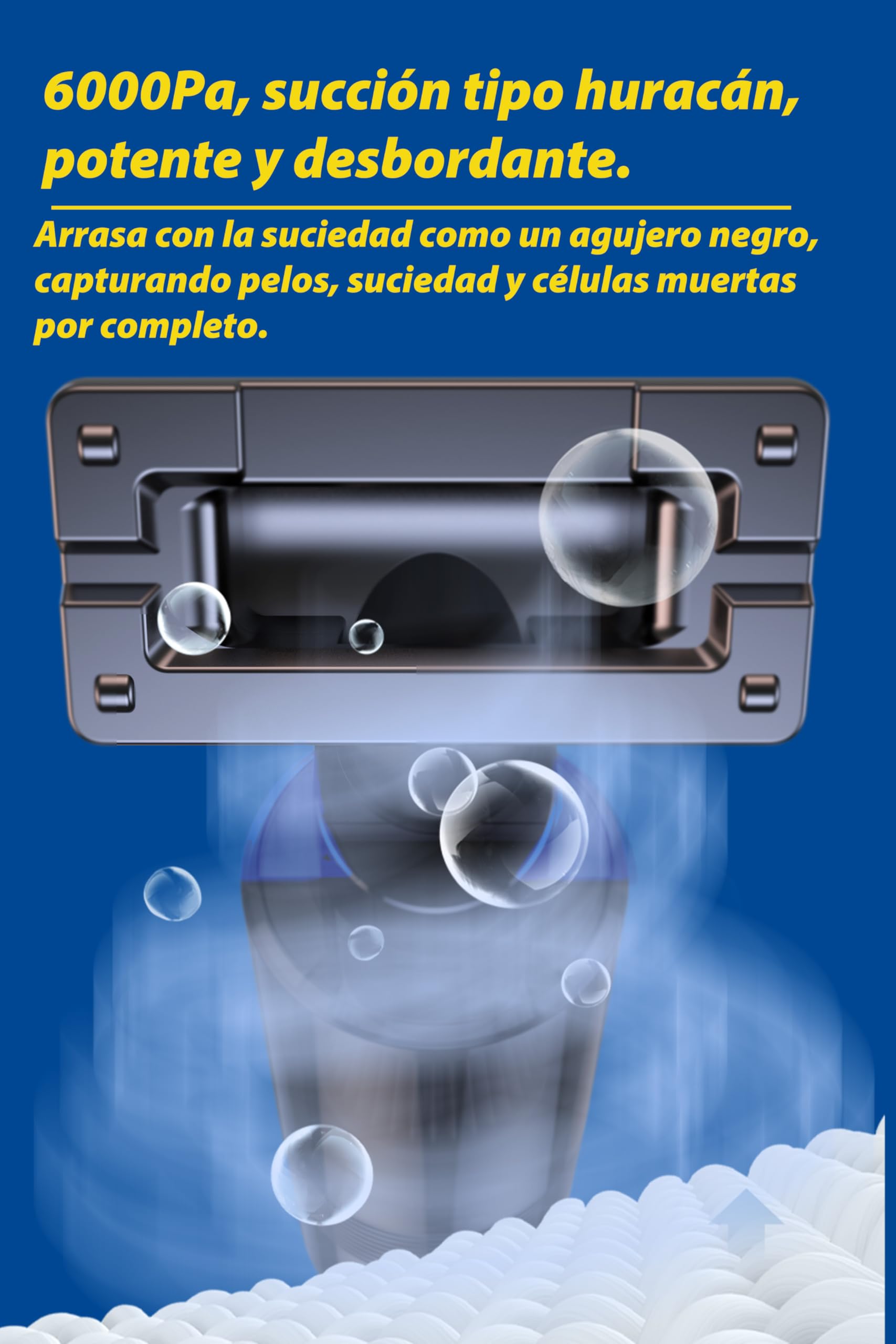Goodyear Lineo Aspirador Portátil sin Cable para Coche, Hogar u Oficina. Motor 50W con Succión de 5.000Pa, Batería 1800mAh, Carga USB-C. Depósito 125 ml, Diseño Compacto y Silencioso