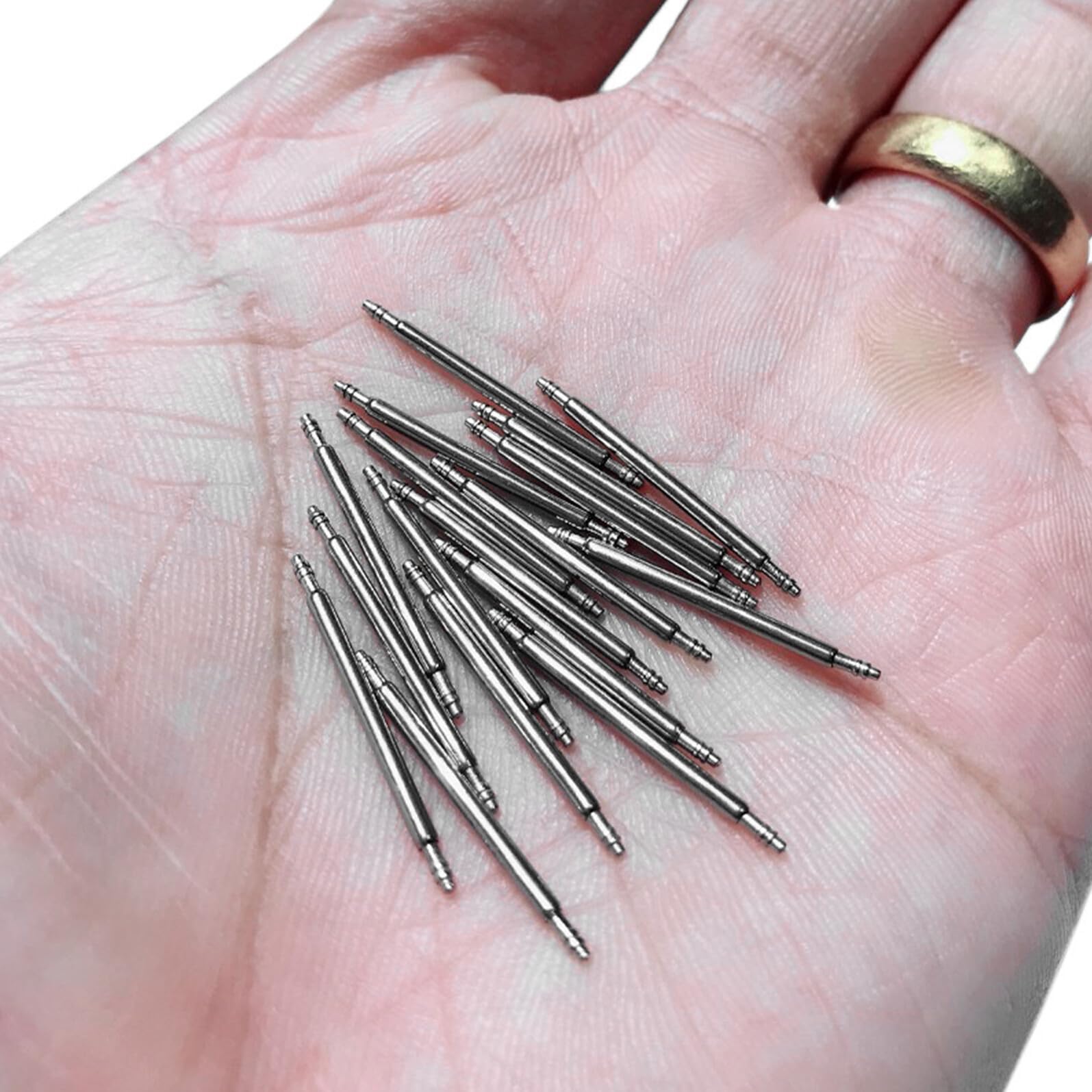 90paires Goupilles pour Bracelet de Montre Kit de Réparation avec Barrettes à Ressort Assorties Outil Inclus pour Fixation Rapide
