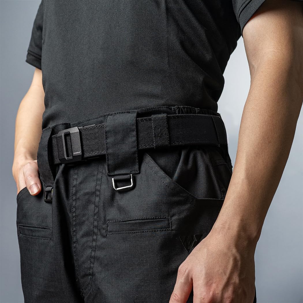 IDOGEAR Taktischer Waffengurt 1,5" Gürtel EDC Steife Hochleistungsgurte 38mm Nylon Utility Harness Ratschengurt Verstärkt für verdeckte Trage