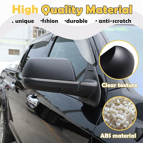 Miniatura 4 de CHEAYAR Tapa para espejo retrovisor de puerta compatible con Toyota Tundra 2014-2021, accesorios de automóvil, opaco, mate, cubierta de espejo